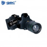 Linterna LED de cabeza con zoom recargable USB 60W + 1,2W