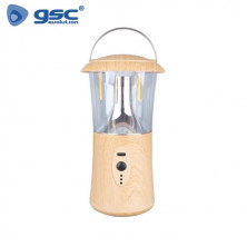 Linterna Camping LED RECARGABLE USB 5w 360Lm Diámetro 95x175mm Marrón IP20 GSC