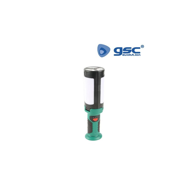 Linterna de trabajo LED RECARGABLE 5w 600Lm Función Powerbank Verde y Negra GSC C1/20 UUS