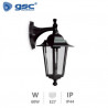Farol jardin E27 IP44 60w Brazo arriba Alum Negro 220x230 Serie Alma GSC C1/6