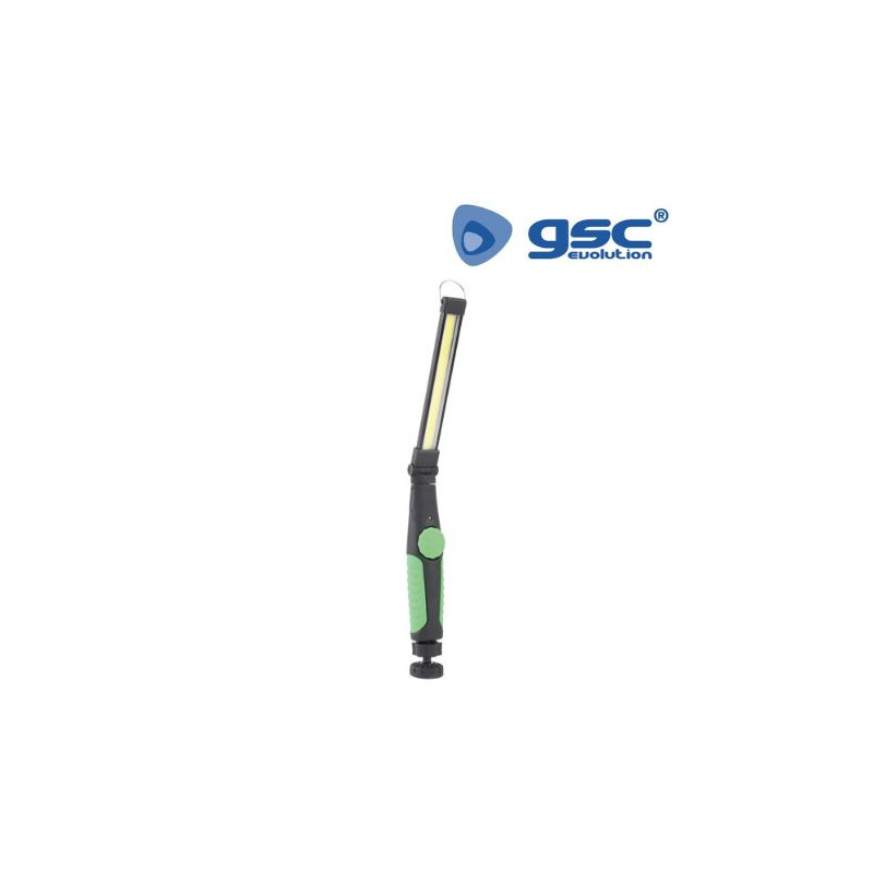 Linterna de trabajo LED RECARGABLE 3w 300Lm Plegable Verde y Negra IP20 GSC C1/50