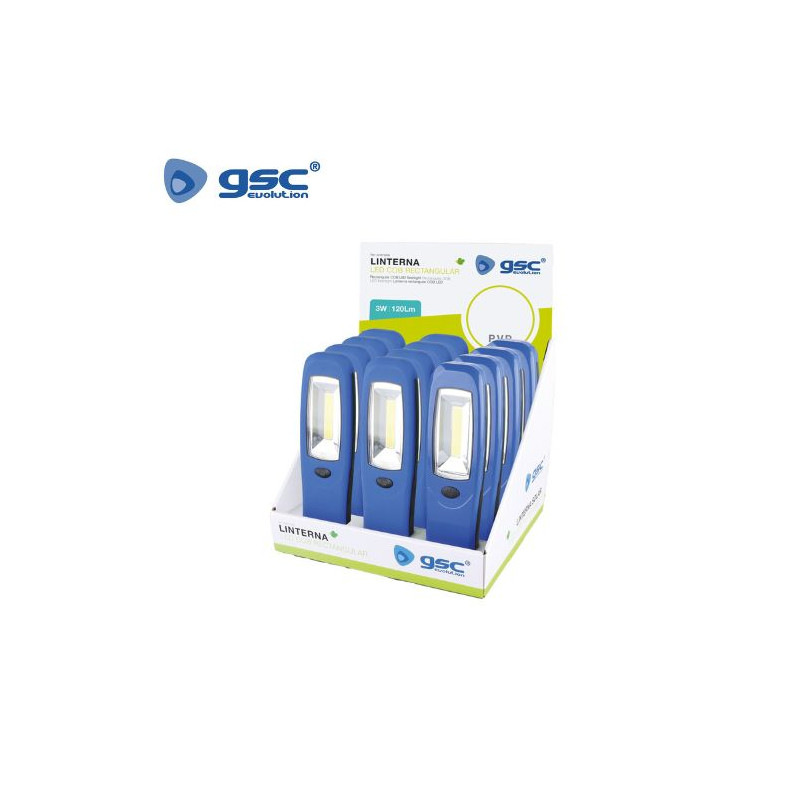 Linterna LED 3w 120Lm Funciona a pilas Caja de 12 unidades (Precio por unidad) GSC C12/24