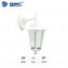 Farol jardin E27 IP44 60w Brazo arriba Alum Blanco 220x230 Serie Alma GSC C1/6