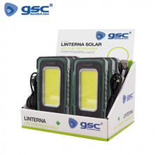 Linterna Solar LED RECARGABLE 5w 750Lm + 1w 55Lm Caja 6 unidades (Precio unidad) GSC C6/36