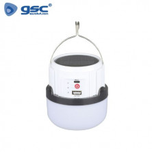 Linterna Camping Solar LED RECARGABLE USB con powerbank 5w 300Lm Diámetro 92x68mm IP44 GSC