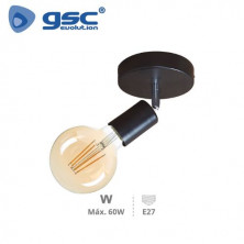 Foco de techo simple E27 Negro Kestila GSC C1/50