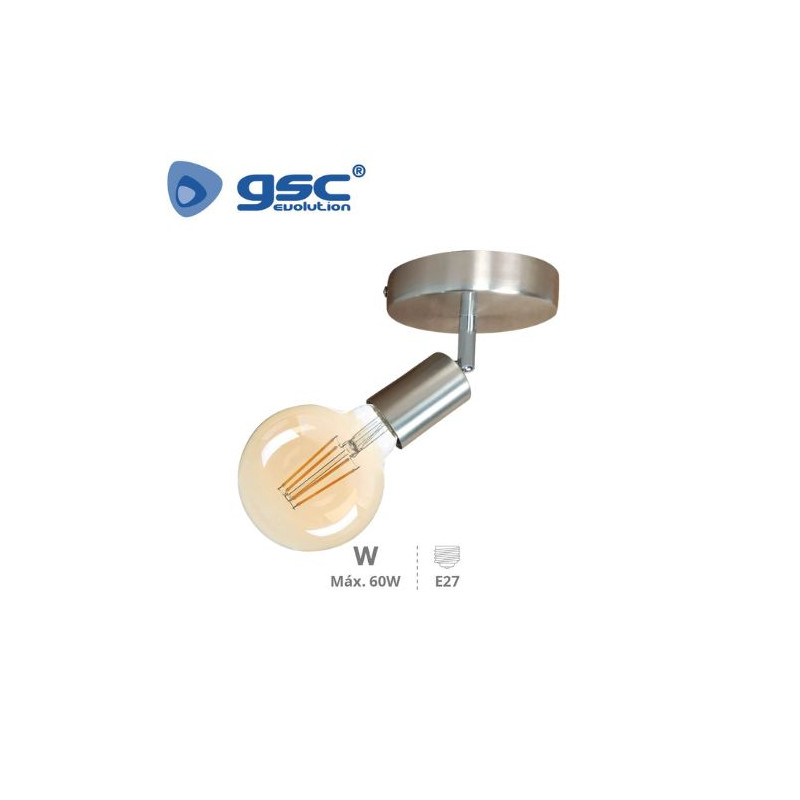 Foco de techo simple E27 Níquel Kestila GSC C1/50