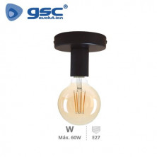 Foco de techo simple E27 Negro Jokela GSC /50