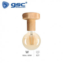 Foco de techo simple E27 Madera Jokela GSC C1/50