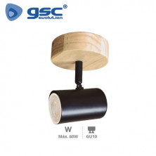 Foco de techo simple GU10 Negro Rintela GSC /50