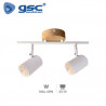 Foco de techo doble lineal GU10 Blanco Rintela GSC C1/20