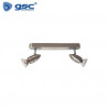 Foco techo/pared doble lineal GU10 Níquel Serie Kegla GSC C1/20