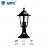 Farol jardin E27 IP44 60w Sobremuro Alum Negro 190x350 Serie Alma GSC C1/6