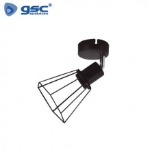 Foco techo/pared simple E27 Negro Serie Bhani GSC C1/20