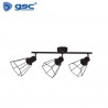 Foco techo/pared triple lineal E27 Negro Serie Bhani GSC C1/8