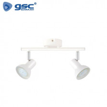 Foco techo/pared doble lineal GU10 Blanco Serie Kaitola GSC C1/12