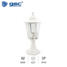 Farol jardin E27 IP44 60w Sobremuro Alum Blanco 190x350 Serie Alma GSC C1/6