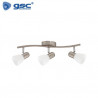Foco techo/pared triple lineal E14 Níquel Serie Guimara GSC C1/8