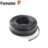 Cable manguera plana FERIA 2x1,5mm Negro Rollo 50m FAMATEL