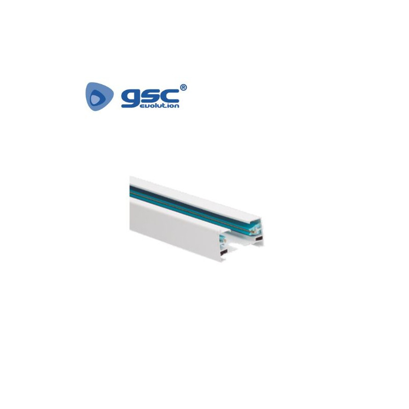 Carril monofásico 0,90m Blanco 300w con accesorio entrada corriente y tapa final IP20 220V GSC C1/20