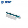 Carril monofásico 0,90m Blanco 300w con accesorio entrada corriente y tapa final IP20 220V GSC C1/20