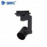 Foco carril monofásico con casquillos GU10 para bombilla Máx de 20w Negro GSC C1/50
