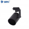 Foco carril monofásico con casquillos E27 para bombilla Máx 30w Negro GSC C1/20