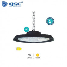 Campana Industrial LED 200w 4000K 24000Lm 5 años de garantía Línea PROFESIONAL Titas GSC C1/1