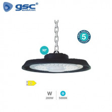 Campana Industrial LED 200w 5000K 24000Lm 5 años de garantía Línea PROFESIONAL Titas GSC C1/1