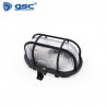 Aplique de pared Máx.60w E27 Ovalado Negro con Rejilla Negro Diámetro 192mm IP44 220V GSC C1/24