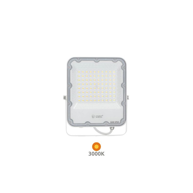 Proyector LED 50w 3000K 2850Lm CARCASA BLANCA IP65 GSC C1/20