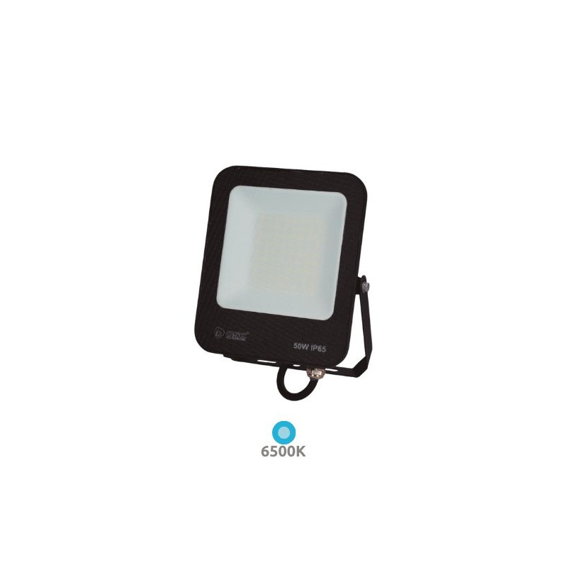 Proyector LED 50w 6500K 4700Lm CARCASA NEGRA Santadi IP65 GSC