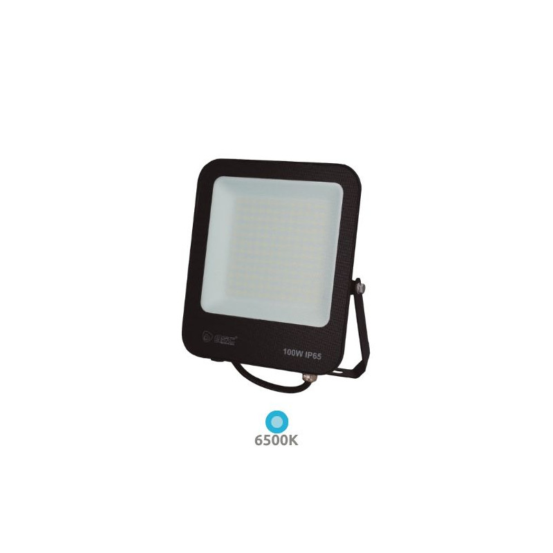 Proyector LED 100w 6500K 8900Lm CARCASA NEGRA Santadi IP65 GSC
