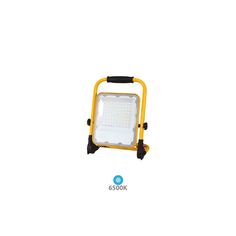 Proyector LED Batería RECARGABLE 50w 6500K 1435Lm Salida USB IP65 Sampaya GSC C1/10