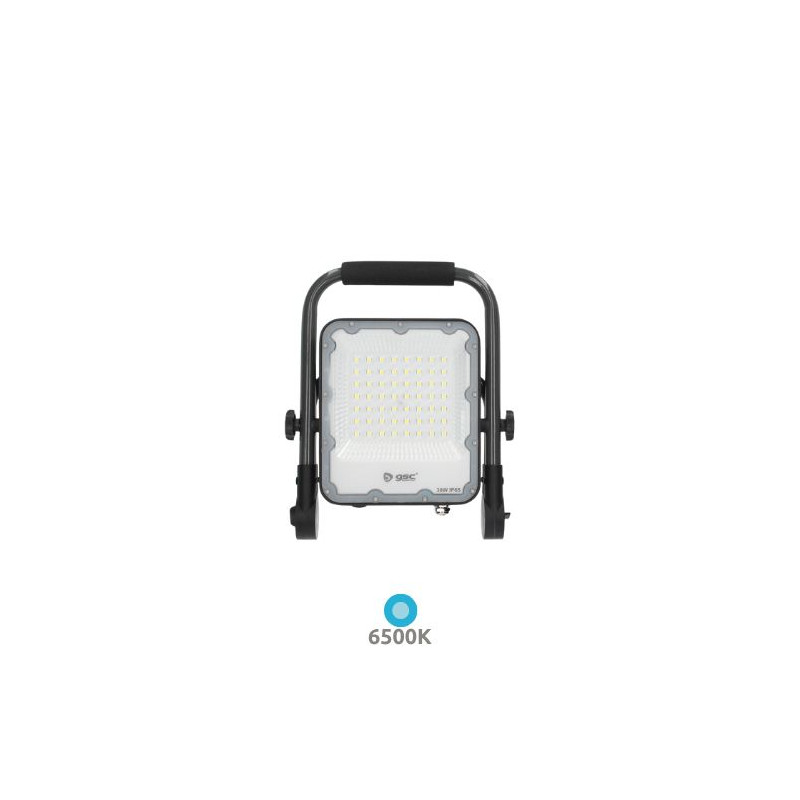 Proyector LED con soporte móvil 30w 6500K 2850Lm CARCASA GRIS IP65 GSC C1/10