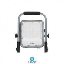 Proyector LED con soporte móvil 50w 6500K 4700Lm CARCASA GRIS IP65 GSC C1/10