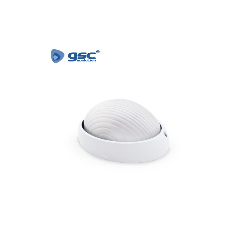 Aplique de pared Máx.60w E27 Semi-ovalado Blanco Diámetro 215x108mm IP44 220V GSC C1/20