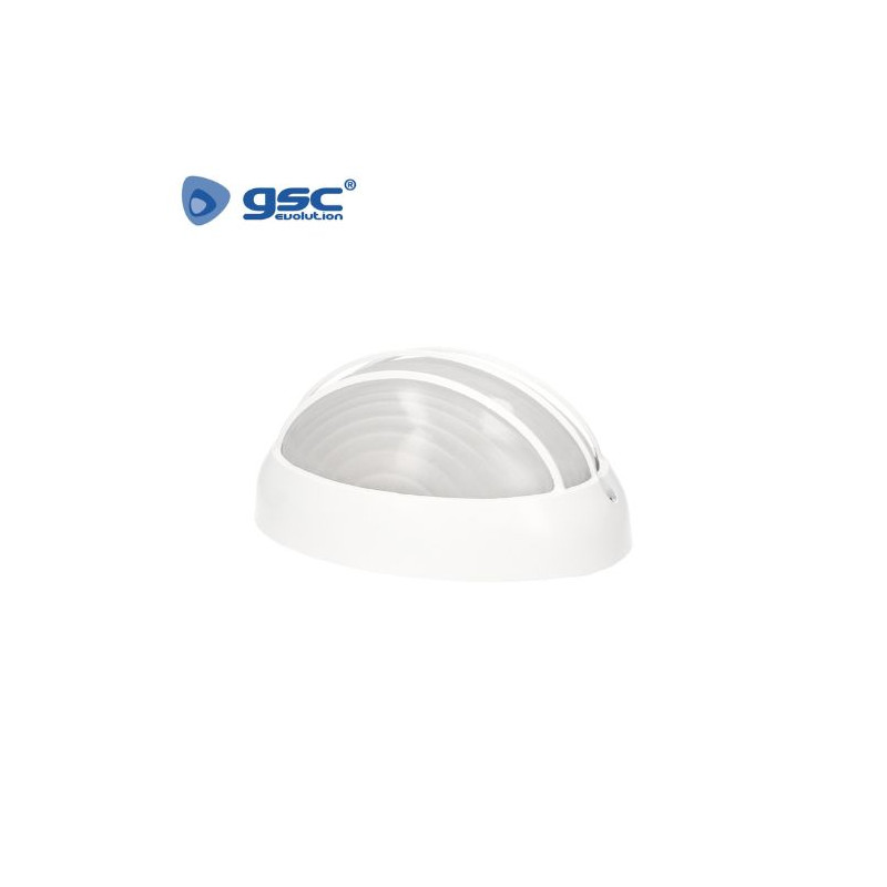 Aplique de pared Máx.60w E27 Semi-ovalado con Rejilla Blanco IP44 220V GSC C1/20
