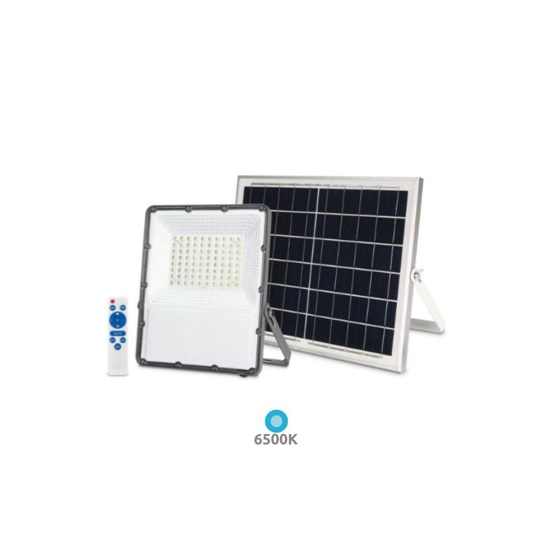 Proyector Solar LED 60w 6500K 1400Lm CARCASA GRIS con Mando IP65 ÚLTIMAS UNIDADES