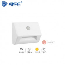 Aplique para escalera con sensor crepuscular y movimiento 4000K IP54 GSC C20/80