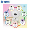 Luz de noche infantil LED Osito 2,5w RGB + luz día batería RECARGABLE Blanco GSC C1/6