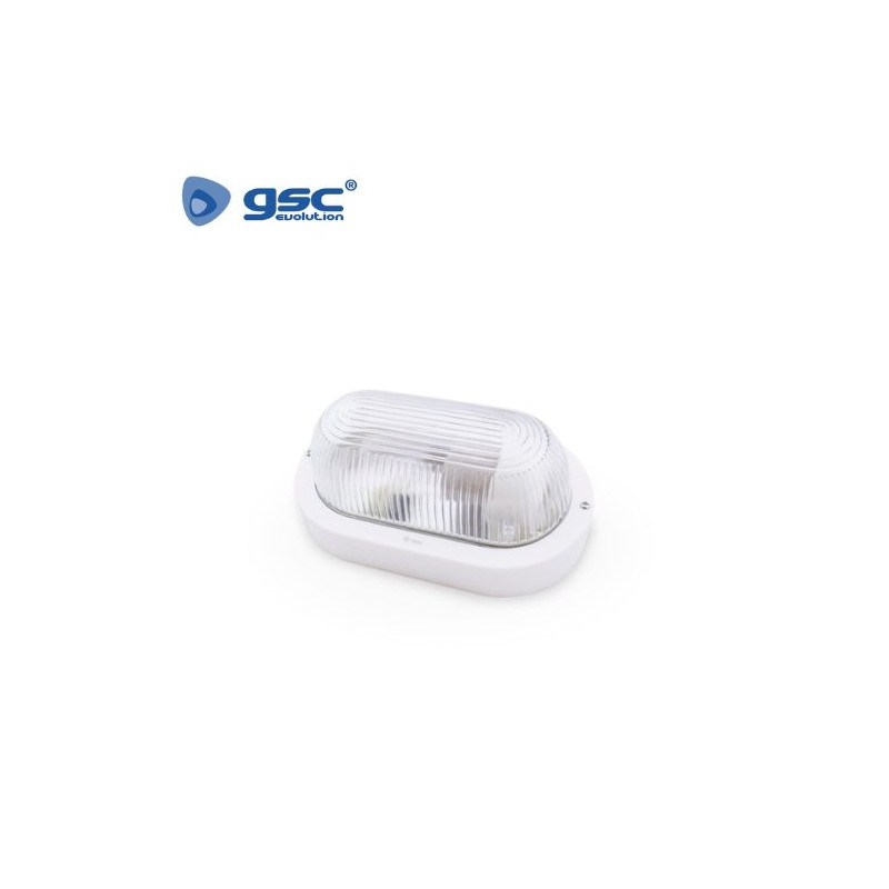 Aplique de pared Máx.60w E27 Ovalado Blanco Diámetro 192x95mm IP44 220V GSC C1/24