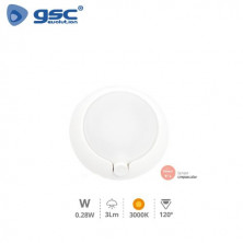 Luz de noche con botón ON/OFF + sensor crepuscular 0,28w 3000K 3Lm 220V GSC C10/40