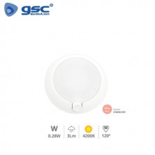 Luz de noche con botón ON/OFF + sensor crepuscular 0,28w 4000K 3Lm 220V GSC C10/40