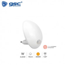 Luz de noche indirecta con sensor crepuscular/movimiento 1,4w 3000K 3Lm 220V GSC C10/40