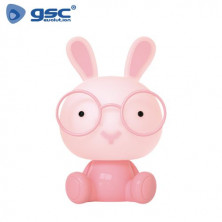 Luz de noche infantil LED Conejito 2,5w Rosa GSC C1/12