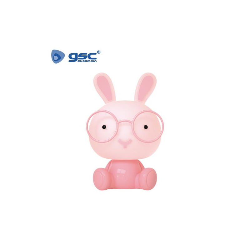 Luz de noche infantil LED Conejito 2,5w Rosa GSC C1/12