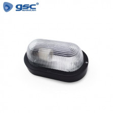 Aplique de pared Máx.60w E27 Ovalado Negro Diámetro 192x95mm IP44 220V GSC C1/24