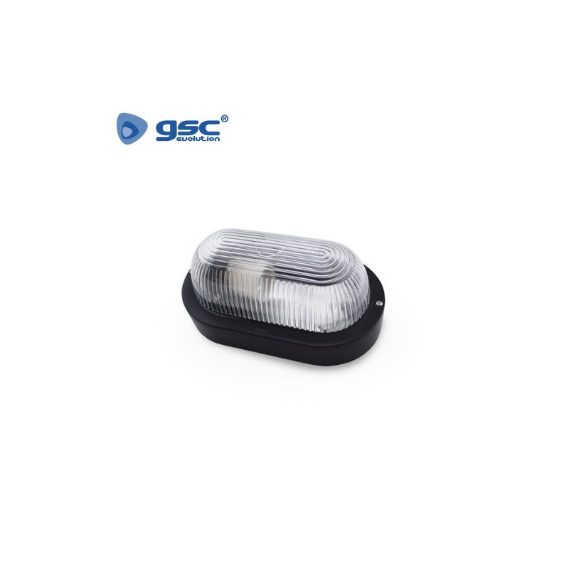 Aplique de pared Máx.60w E27 Ovalado Negro Diámetro 192x95mm IP44 220V GSC C1/24