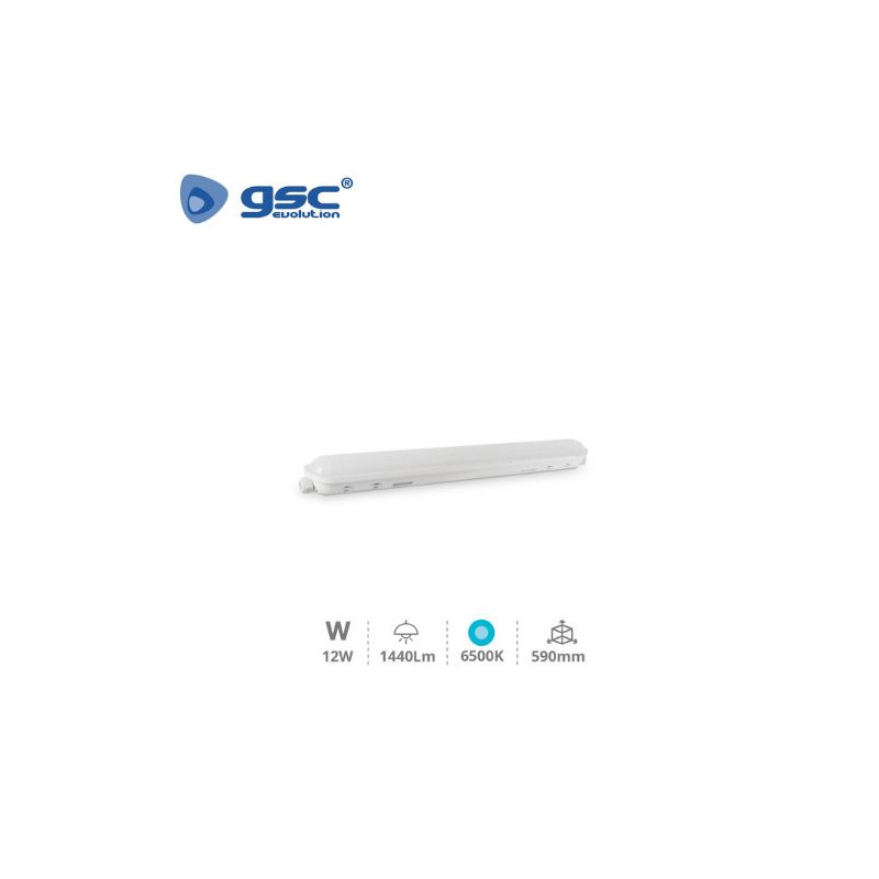 Pantalla estanca LED IP65 12w 6500K 1440Lm 590mm Kiowa GSC /20